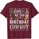 Momma Of The Birthday Cowboy Rodeo Momma T-Shirt - T-Shirt | Maroon