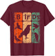 Birds Periodic Table Elements Birdwatching Ornithology T-Shirt - T-Shirt | Maroon