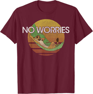 Disney The Lion King Timon No Worries Sunset T-Shirt - T-Shirt | Maroon