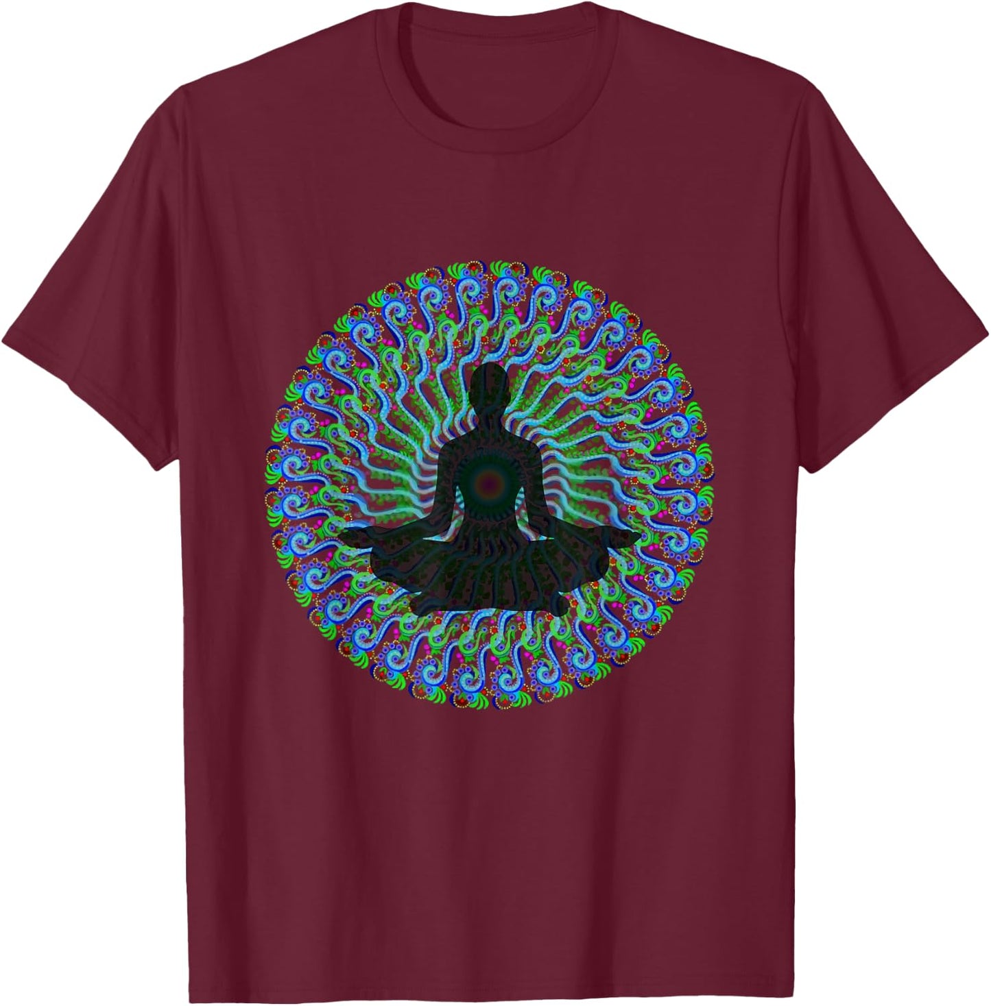 Awesome Ayahuasca Lover DMT Designs - Shaman Style T-Shirt - T-Shirt | Maroon