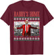 Funny Daddy's Home Trump Ugly Christmas Sweater Xmas Pajamas T-Shirt - T-Shirt | Maroon