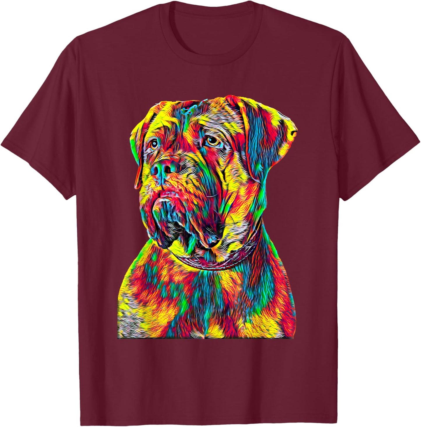 French Mastiff Dog T-Shirt - T-Shirt | Maroon