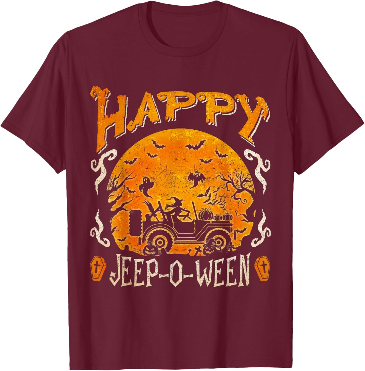 Happy Halloween Funny Halloween Costume For Off-Road Lovers T-Shirt - T-Shirt | Maroon