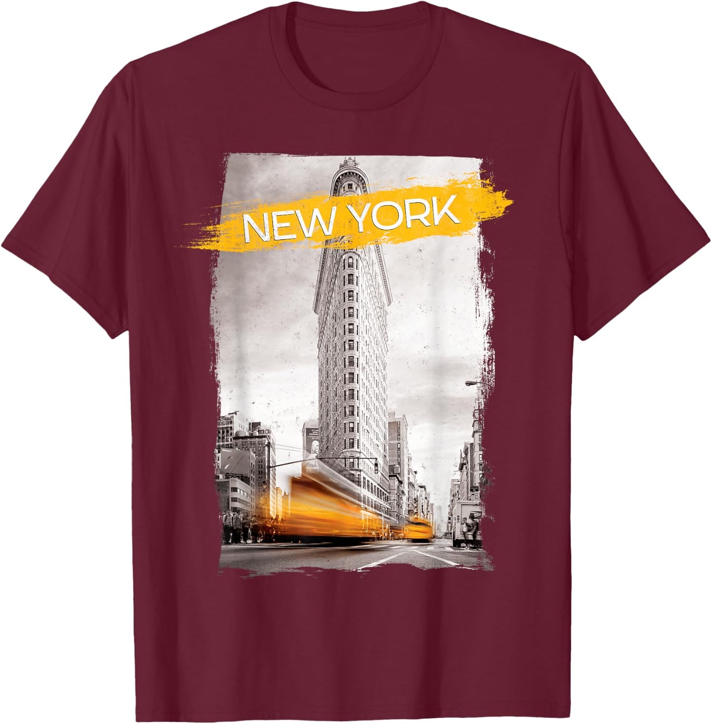 New York City, NYC Yellow Taxi Cab Classic T-Shirt - T-Shirt | Maroon