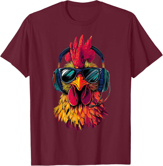 Funny Chicken cool Graffiti Urban art street T-Shirt - T-Shirt | Maroon