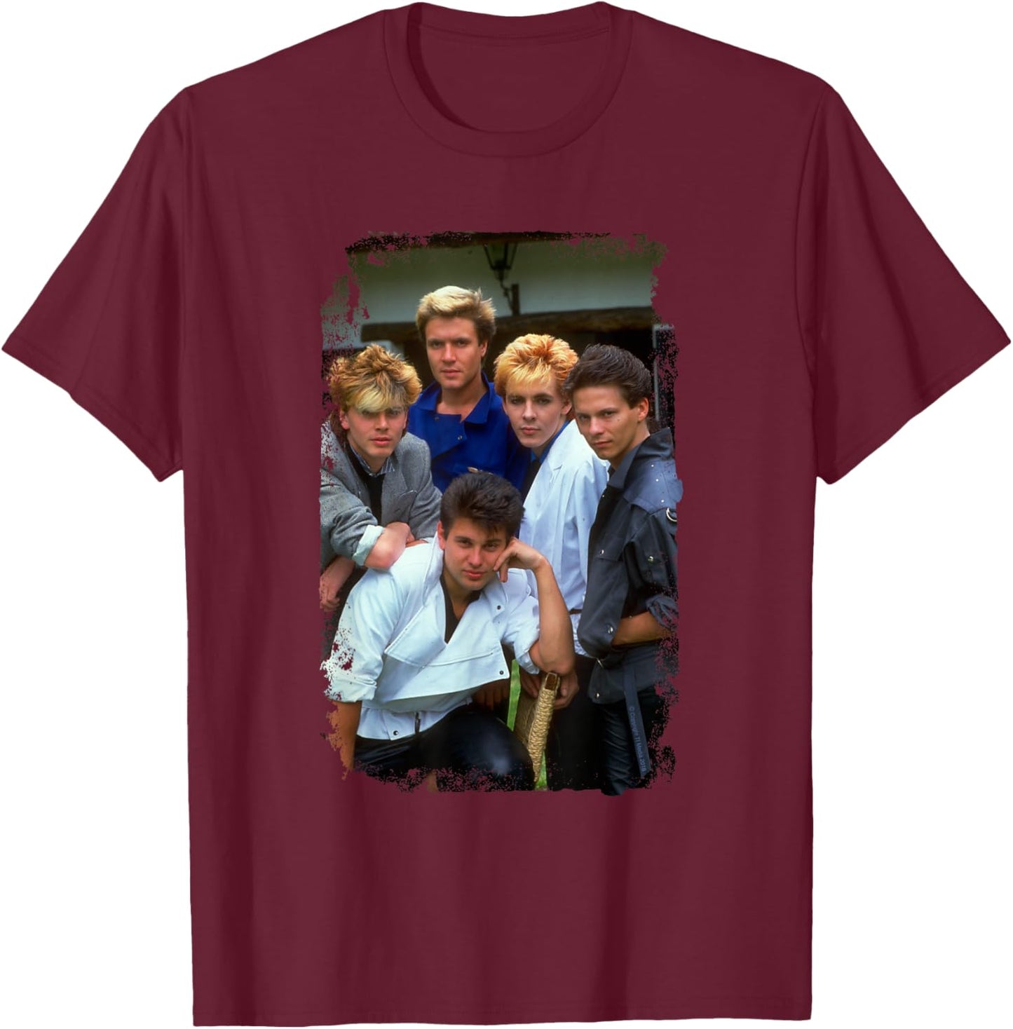 TV Times Duran Duran Band Portrait T-Shirt - T-Shirt | Maroon