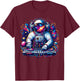 Funny Astronaut DJ Electronic Music Galaxy Outer Space T-Shirt - T-Shirt | Maroon