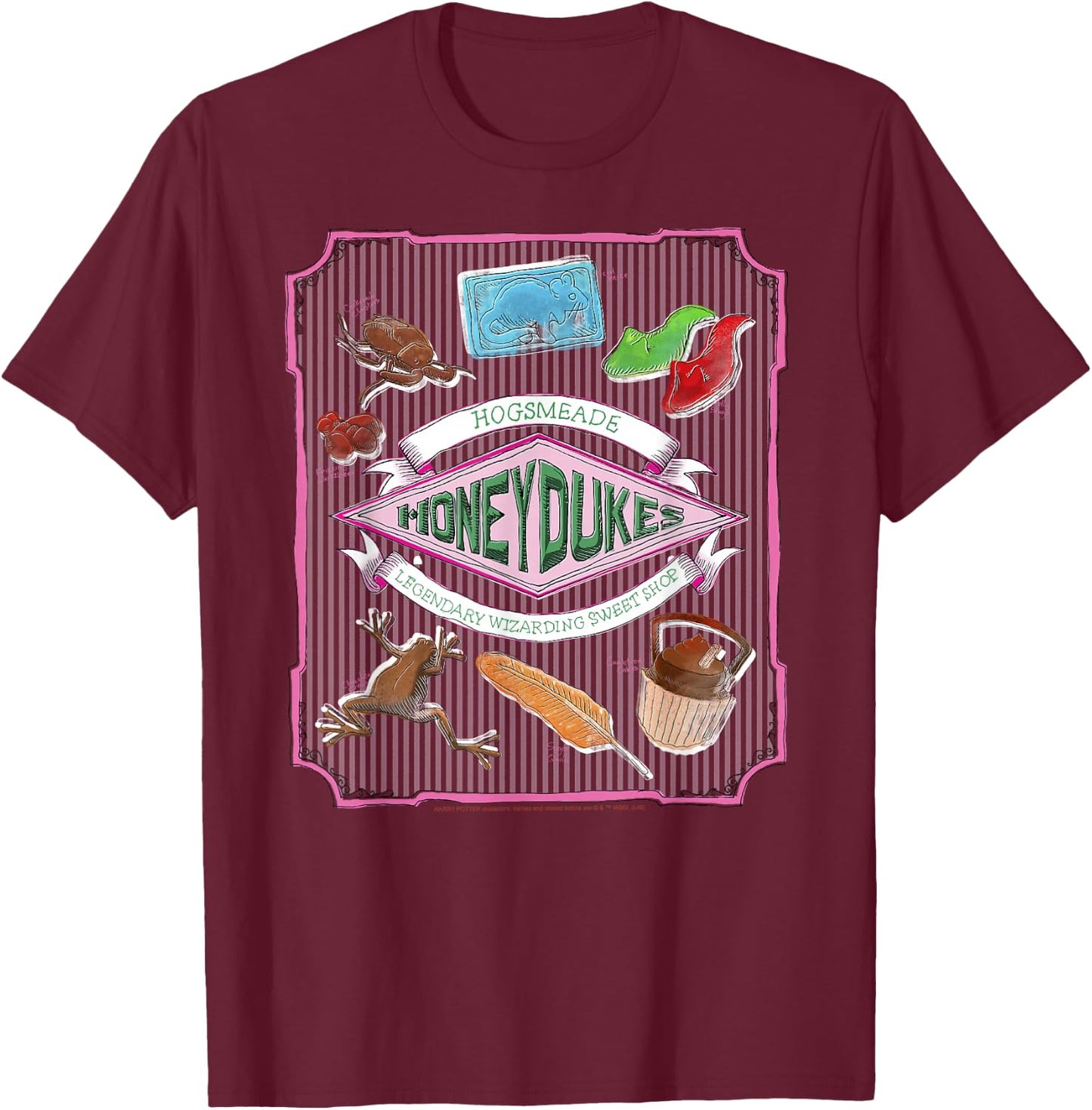 Harry Potter Honeydukes Treats Poster T-Shirt - T-Shirt | Maroon