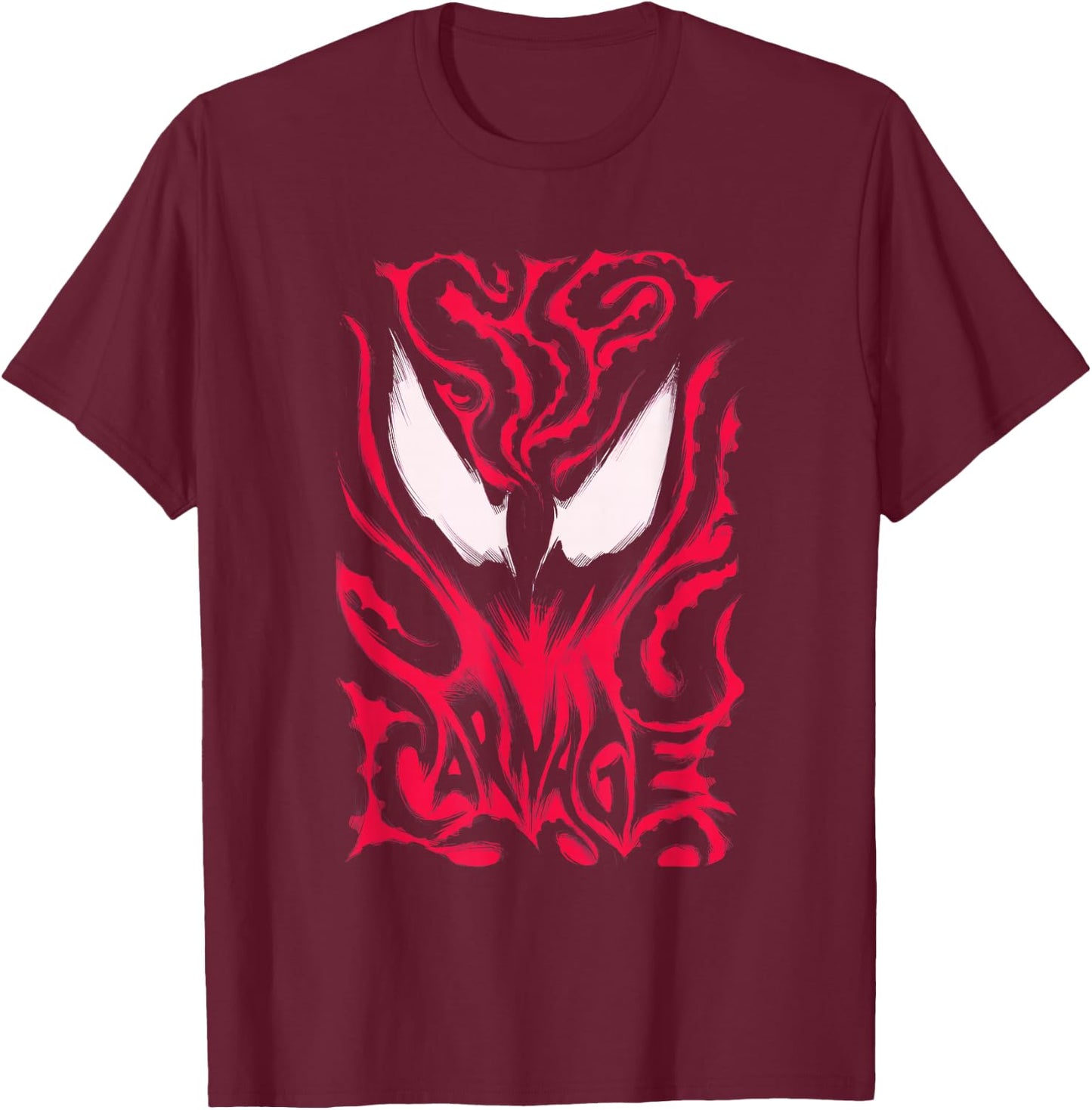 Marvel Comics Carnage Evil Eyes T-Shirt - T-Shirt | Maroon