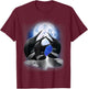 3 Common Loon Howling At The Moon Funny Birdwatcher Birder T-Shirt - T-Shirt | Maroon