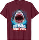 41st Birthday Jawesome Since 1984 Shark 41 Years Old T-Shirt - T-Shirt | Maroon