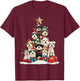Miniature Schnauzer Christmas Tree Dog Santa Merry Dogmas T-Shirt - T-Shirt | Maroon