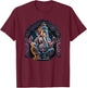 Ganesh Enlightenment Consciousness Meditation - -Adults - Black - Small - Short Sleeve - Yoga T-Shirt - T-Shirt | Maroon