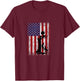 Patriotic Coon Hunting Dogs American Flag T-Shirt - T-Shirt | Maroon