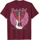 Rock and Roll Guitar Vintage ROCK Women Music T-Shirt - T-Shirt | Maroon