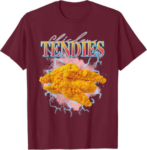 Chicken Tendies Heavy Metal World Tour Hardcore Music T-Shirt - T-Shirt | Maroon