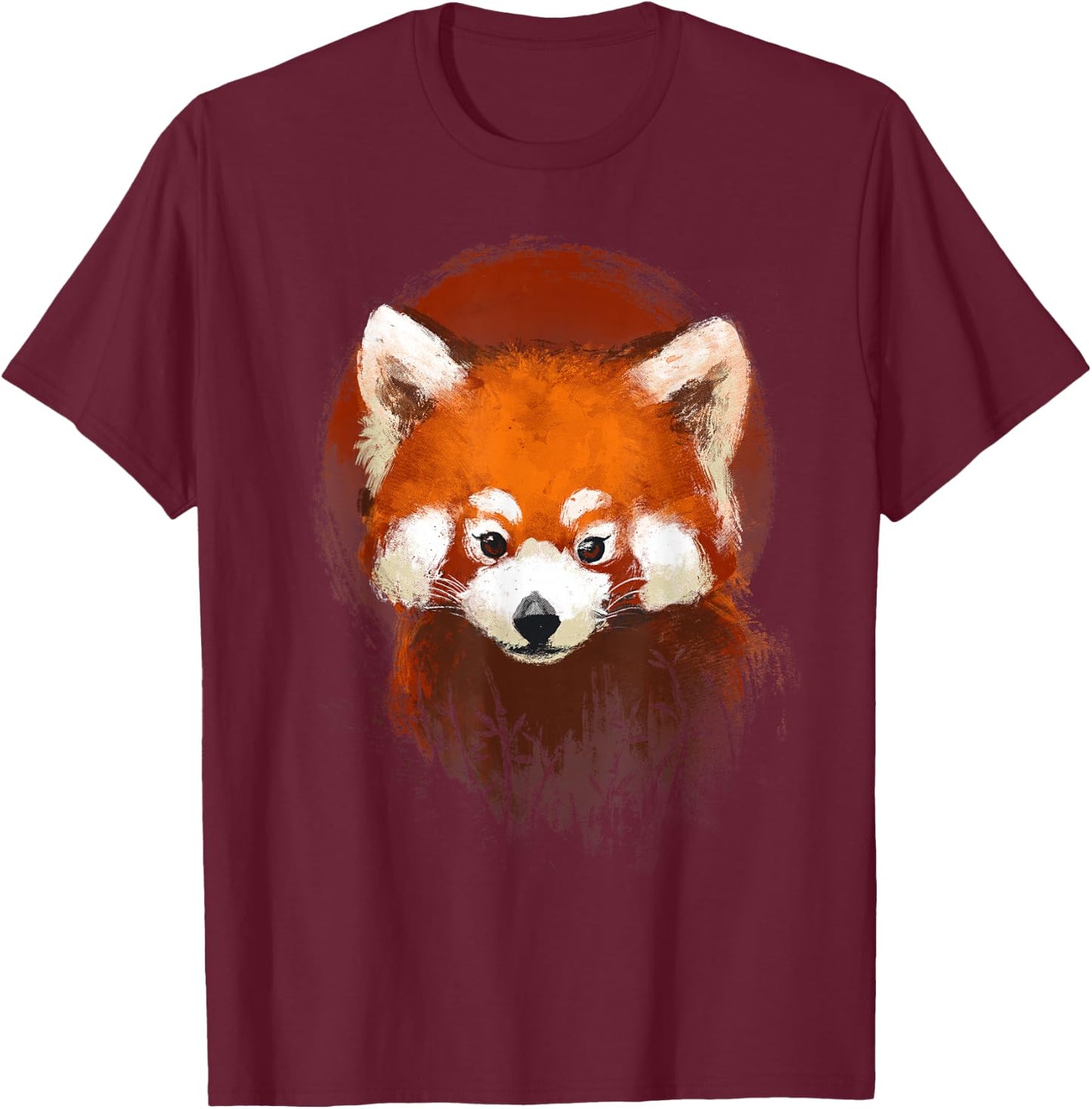 Cute Red Panda Sunset T-Shirt - T-Shirt | Maroon