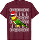 Bird Xmas Santa Hat Caiques Ugly Christmas T-Shirt - T-Shirt | Maroon