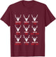 Funny Christmas Deer Hunters All of Santa's Reindeer design T-Shirt - T-Shirt | Maroon