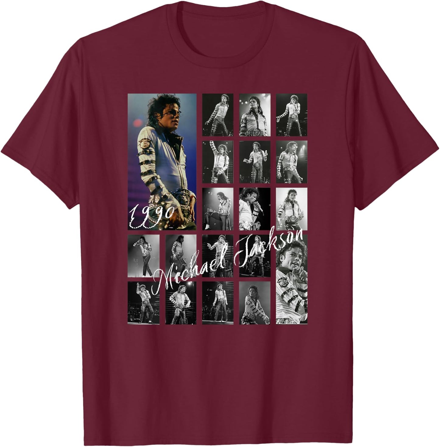 MJ-077_Back Printed T-Shirt - T-Shirt | Maroon