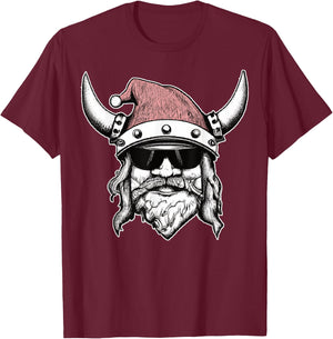 VIKING SANTA COOL YULE Norse Christmas T-Shirt - T-Shirt | Maroon