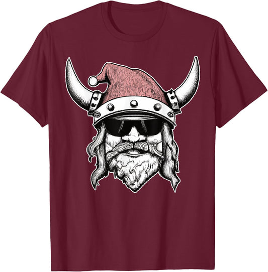 VIKING SANTA COOL YULE Norse Christmas T-Shirt - T-Shirt | Maroon