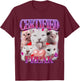 Cat Meme Certified Freak Eat Cement Cursed Cat Funny T-Shirt - T-Shirt | Maroon