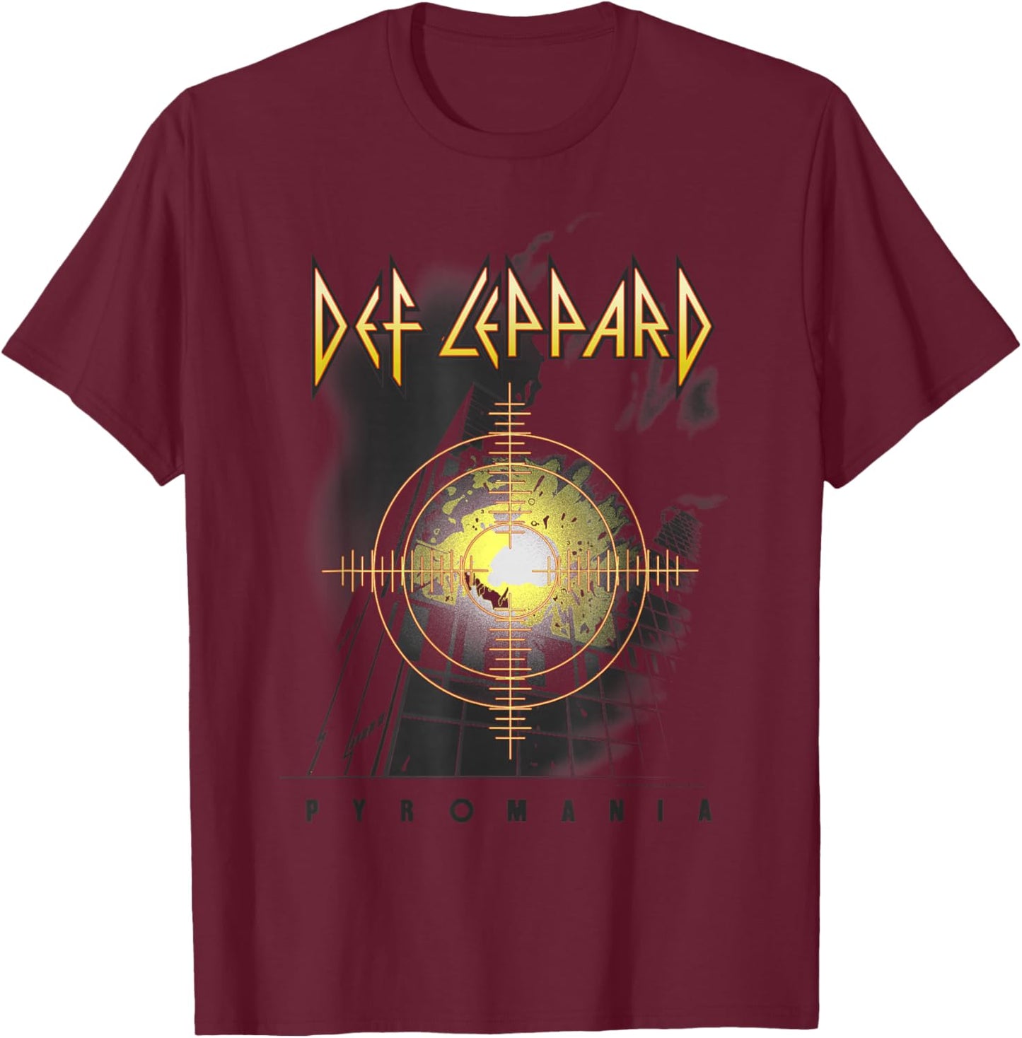 Def Leppard - Pyro T-Shirt - T-Shirt | Maroon