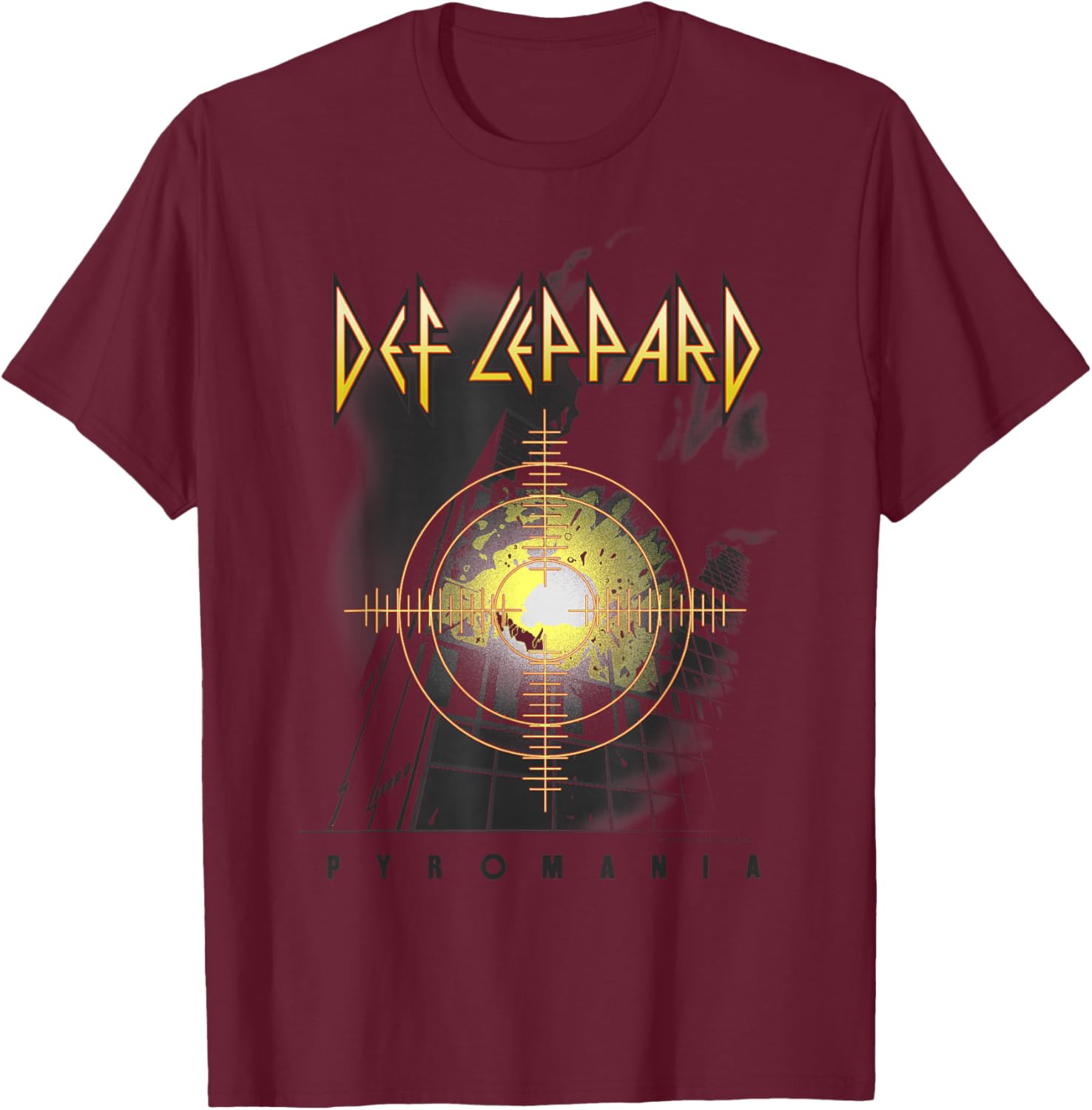 Def Leppard - Pyro T-Shirt - T-Shirt | Maroon