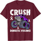Crush Domestic Violence Awareness Monster Truck Purple Kids T-Shirt - T-Shirt | Maroon