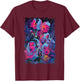 Marvel X-Men Storm of Past and Present Distressed Poster T-Shirt - T-Shirt | Maroon