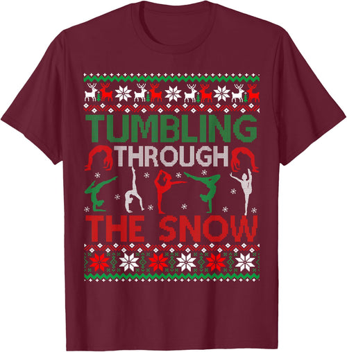 Tumbling Gymnastics Ugly Christmas Sweater Party