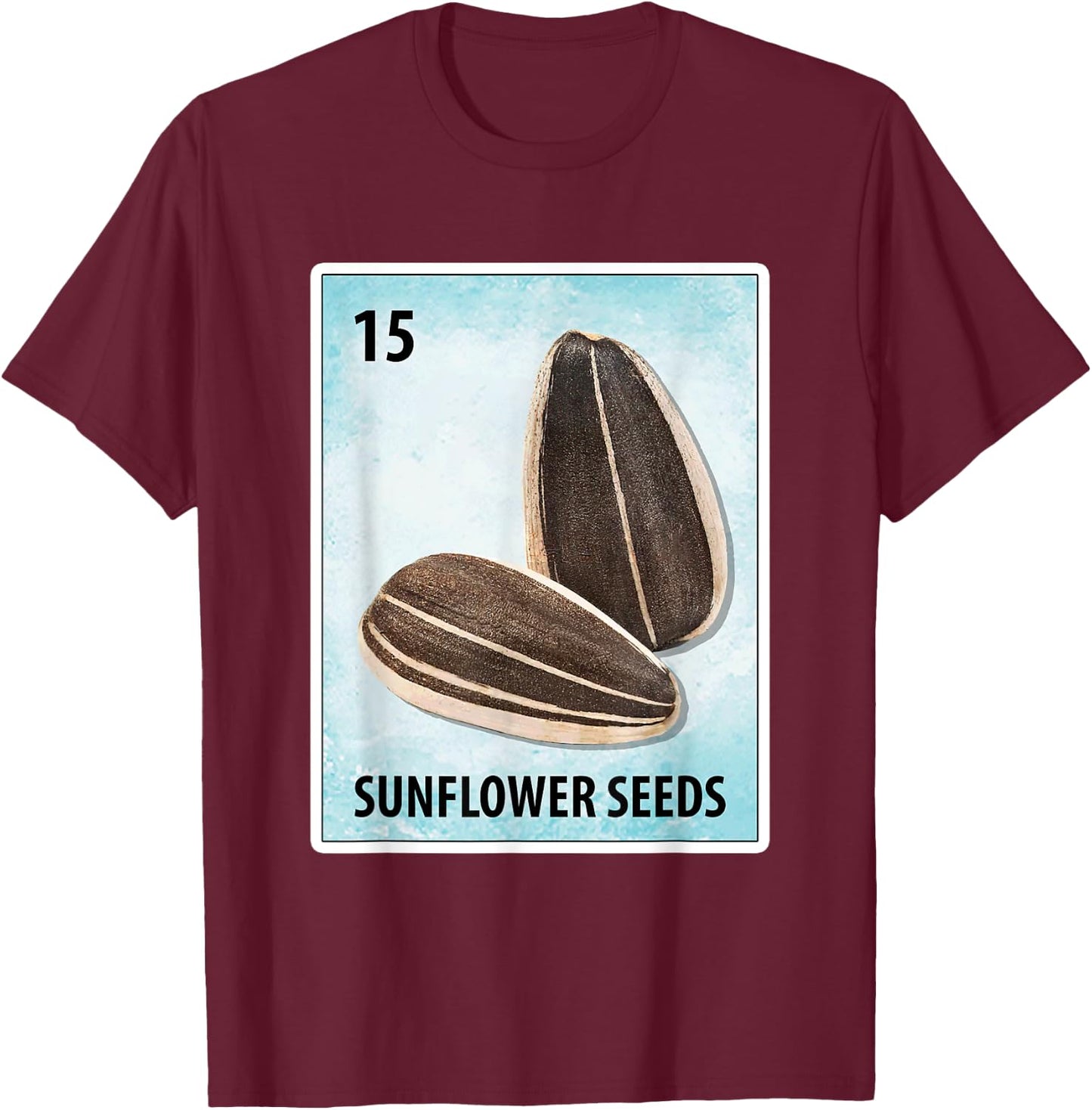 Sunflower Seeds Mexican Cards T-Shirt - T-Shirt | Maroon
