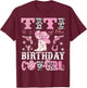 Titi Of The Birthday Cow-Girl Pink Disco Rodeo Western T-Shirt - T-Shirt | Maroon
