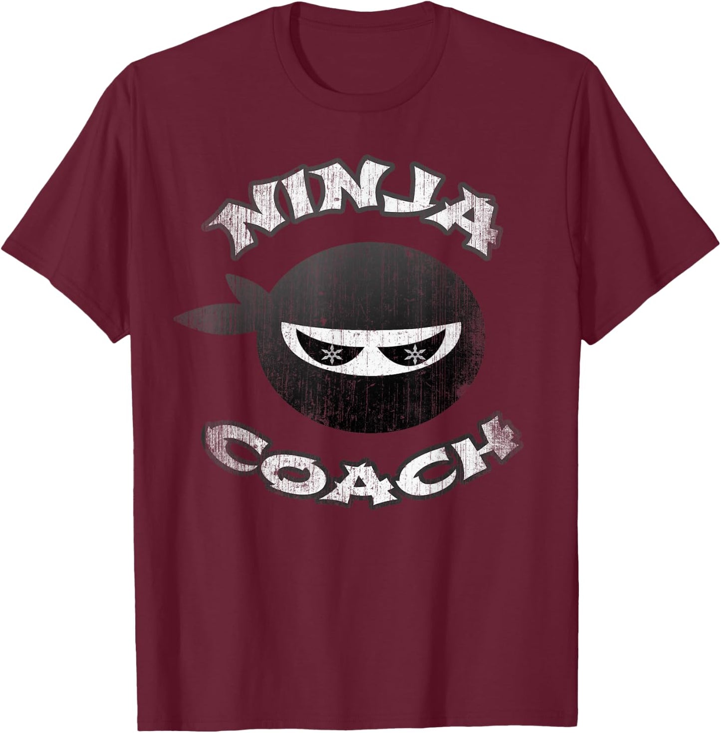 NINJA COACH Multitasking Team Trainer Speaker Gym Motivator T-Shirt - T-Shirt | Maroon