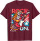 Tiger Man Rock on Playing Guitar Music Vintage Guitarist T-Shirt - T-Shirt | Maroon