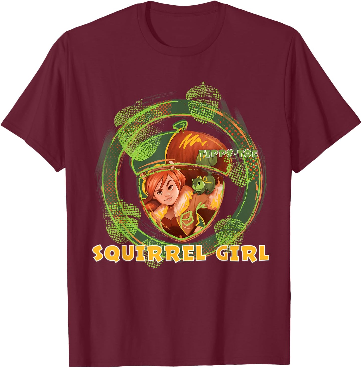Marvel Rising secret Warriors Squirrel Girl Symbol Fill T-Shirt - T-Shirt | Maroon