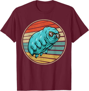 Tardigrade Water Bear Vintage 70s 80s Microbiology Science T-Shirt - T-Shirt | Maroon