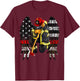 Firefighters Flag Angel Wings Gift Kneel firefighter prayer T-Shirt - T-Shirt | Maroon