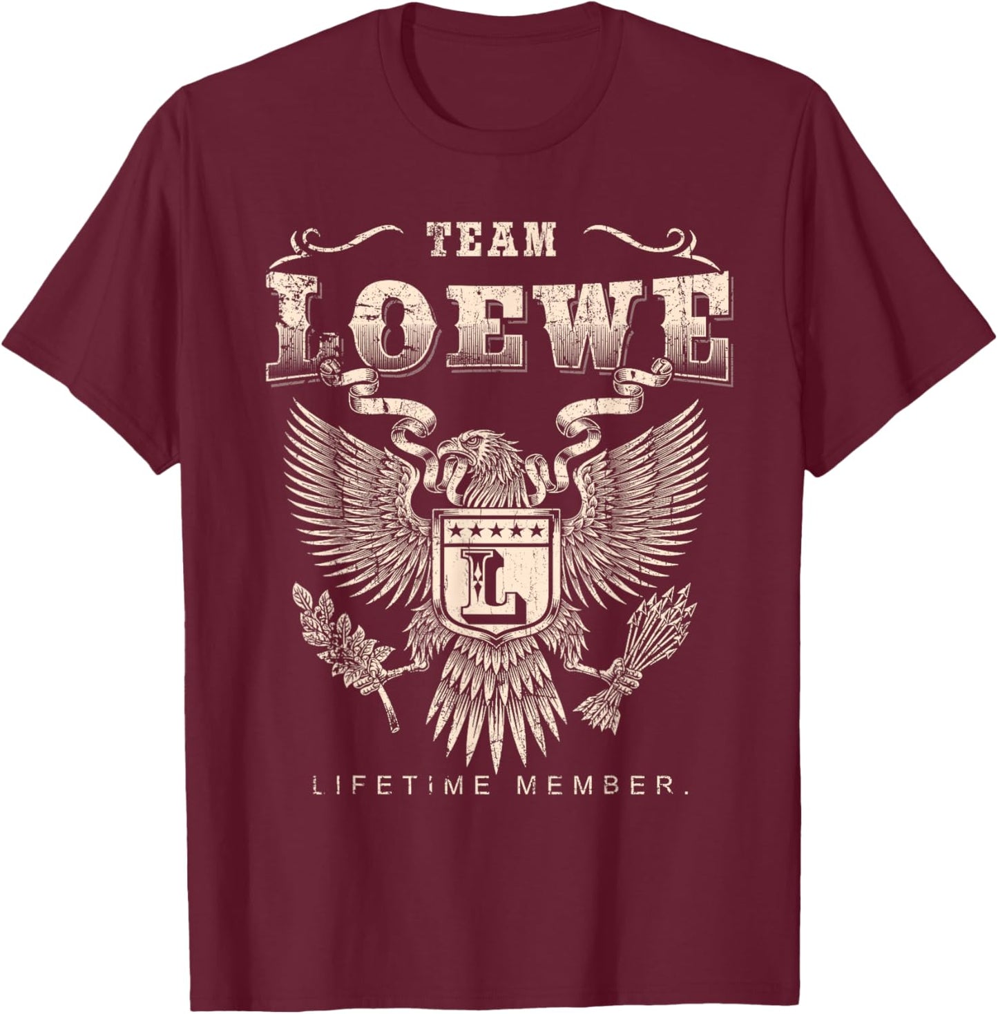 Team Loewe Lifetime Member - Loewe Name T-Shirt - T-Shirt | Maroon