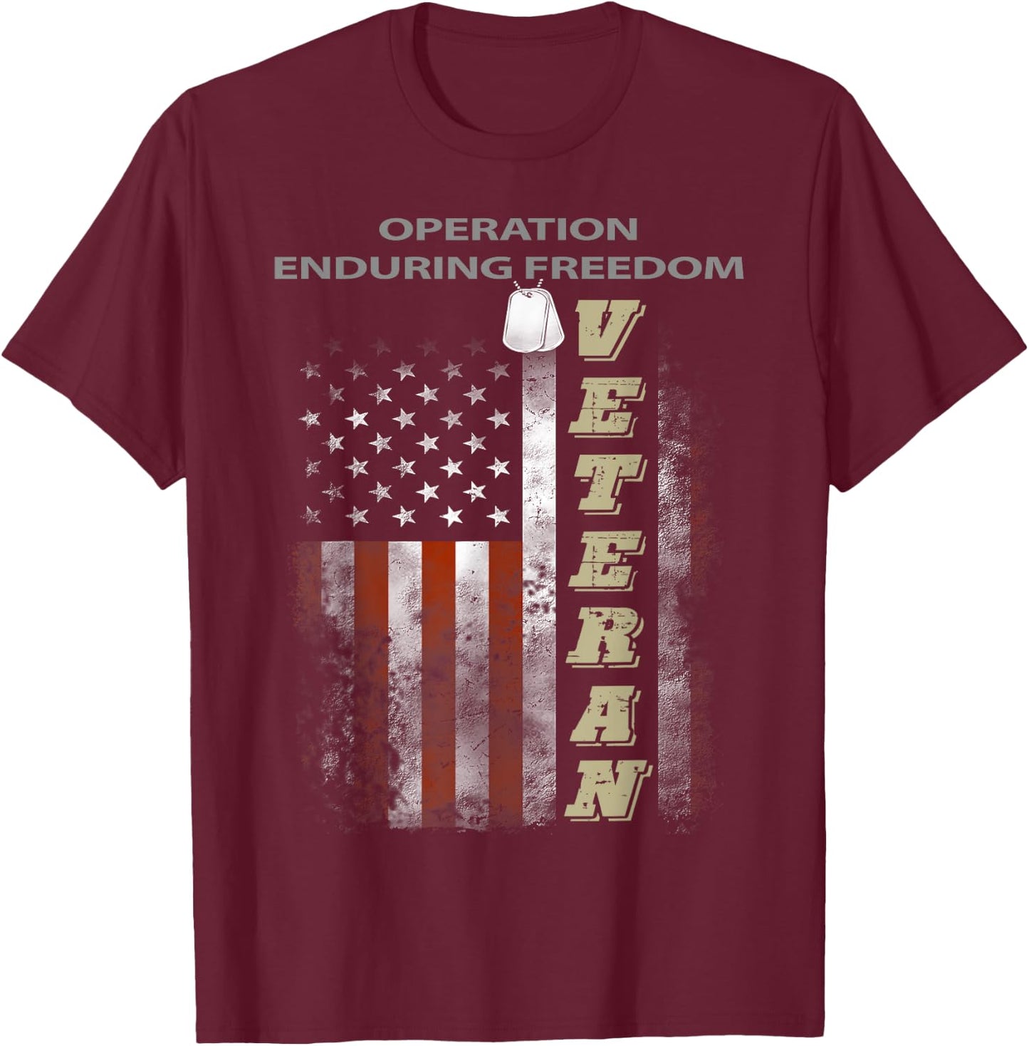 Operation Enduring Freedom Veteran T-Shirt - T-Shirt | Maroon