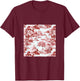 Toile de jouy ,red and white,vintage,nature art T-Shirt - T-Shirt | Maroon