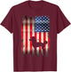 Poodle Dog USA American Flag 4th of July Patriotic Gift Women Kids Men T-Shirt - T-Shirt | Maroon