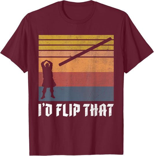 Highland Games Caber Toss Heavy Athlete Gifts Scottish Kilt T-Shirt - T-Shirt | Maroon
