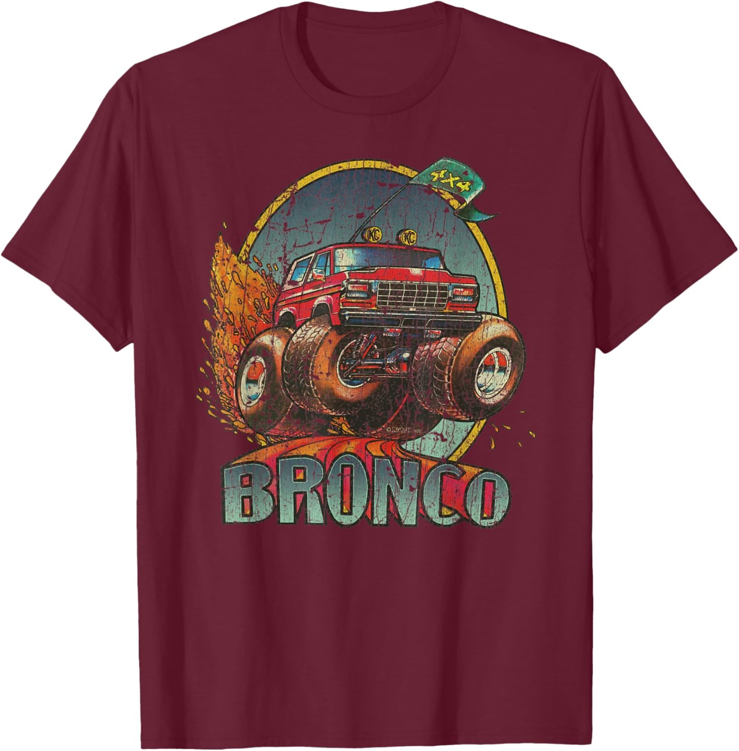 1978 78 Bronco 4x4 SUV Car T-Shirt - T-Shirt | Maroon