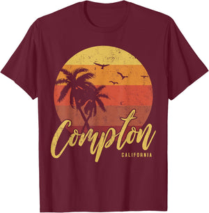 Compton California T-Shirt - T-Shirt | Maroon