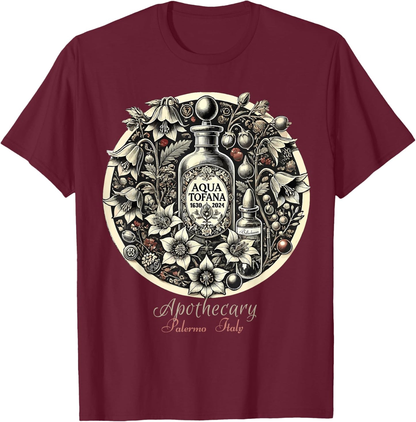 Aqua Tofana Costume Men Aqua Tofana T-Shirt - T-Shirt | Maroon