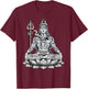 Lord Shiva On Lotus Perfect For Hindu Devotees Men Women T-Shirt - T-Shirt | Maroon