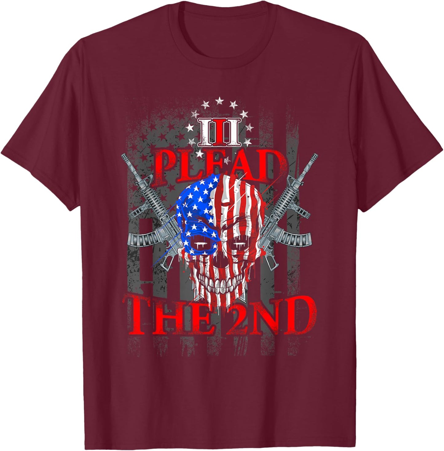 Second Amendment I Plead The 2nd Trump Gun Gift T-Shirt - T-Shirt | Maroon