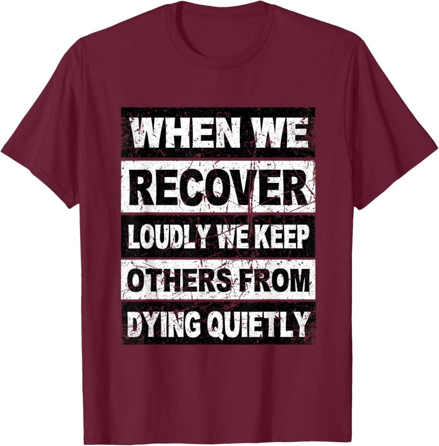 Retro Addiction Recovery Shirts Narcotics Anonymous Sobriety T-Shirt - T-Shirt | Maroon